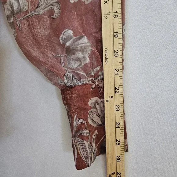 En Saison Dress S Nella Chiffon Tiered Floral Mini Lined Babydoll‎ Mauve Peasant - Picture 7 of 16